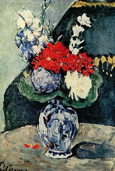 Paul Cezanne Stilleben, Delfter Vase mit Blumen Germany oil painting art